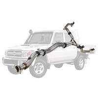 4" DPF Back into Dual 3" Tailpipes Sinister Exhaust suits Toyota Landcruiser VDJ79 Single & Dual Cab (Pipe Only)