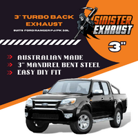 3" Turbo Back Sinister Exhaust to suit Ford Ranger PJ PK 3L