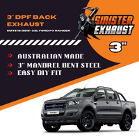 3" DPF Back Sinister Exhaust Suit 3.2L PX Ford Ranger 