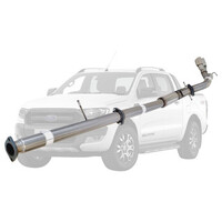 3" Side Exit DPF Back Sinister Exhaust Suit 3.2L PX Ford Ranger Stainless Steel (Hotdog)