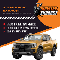 3" DPF Back Sinister Exhaust Suit V6 Turbo Diesel Next Gen Ford Ranger Stainless Steel