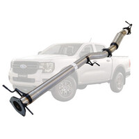 3" DPF Back Sinister Diff Dump Exhaust Suit V6 Turbo Diesel Next Gen Ford Ranger Stainless Steel (Hotdog Only)