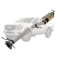 3" DPF Back Sinister Diff Dump Exhaust Suit V6 Turbo Diesel Next Gen Ford Ranger Stainless Steel (Muffler Only)