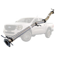 3" DPF Back Sinister Diff Dump Exhaust Suit V6 Turbo Diesel Next Gen Ford Ranger Stainless Steel (Pipe Only)