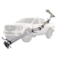 3" DPF Back Side Exit Sinister Exhaust Suit V6 Turbo Disel Next Gen Ford Ranger Stainless Steel (Hotdog Only)