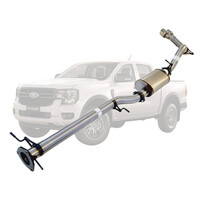 3" DPF Back Side Exit Sinister Exhaust Suit V6 Turbo Disel Next Gen Ford Ranger Stainless Steel (Muffler Only)