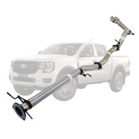 3" DPF Back Side Exit Sinister Exhaust Suit V6 Turbo Disel Next Gen Ford Ranger Stainless Steel (Pipe Only)