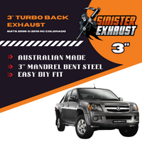 3" Turbo Back Sinister Exhaust Suit '08-5/'10 Turbo Diesel RC Colorado Aluminised