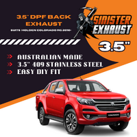 3.5" DPF Back Sinister Exhaust to suit Holden Colorado RG 2.8L 2016+