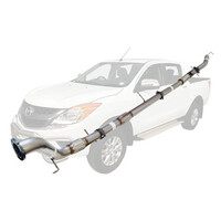 3" Turbo Back Sinister Exhaust Suit UP/UR Turbo Diesel BT-50 Stainless Steel (Hotdog and Cat)