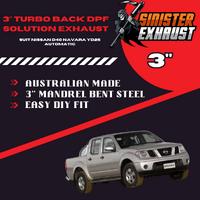 3" Turbo Back DPF Solution Exhaust Suit D40 Navara YD25 Auto