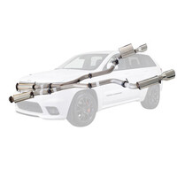Twin 3" Cat Back Sinister Exhaust To Suit 6.4L SRT Jeep Grand Cherokee (WK2) Stainless Steel