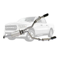 3" Stainless Cat Back Sinister Exhaust Suit DT RAM 1500 (Muffler Black Chrome Tips)