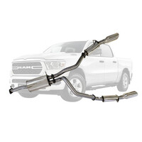 3" Stainless Cat Back Sinister Exhaust Suit DT RAM 1500 (Muffler Chrome Tips)