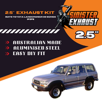 2.5" Sinister Exhaust Suit 1FZ 80 Series Landcruiser