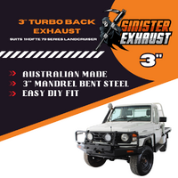 3" Turbo Back Sinister Exhaust Suit HDJ79 Series Landcruiser