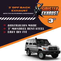 3" DPF Back Sinister Exhaust Suit VDJ76 Landcruiser