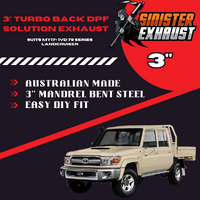 3" Turbo Back DPF Solution Exhaust Suit 79 Series Landcruiser