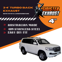 4" Stainless Turbo Back Sinister Exhaust Suit 200 Series Landcruiser