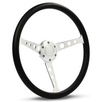 15Inch ADR Approved Poly Grip Brushed Alloy Classic Steering Wheel